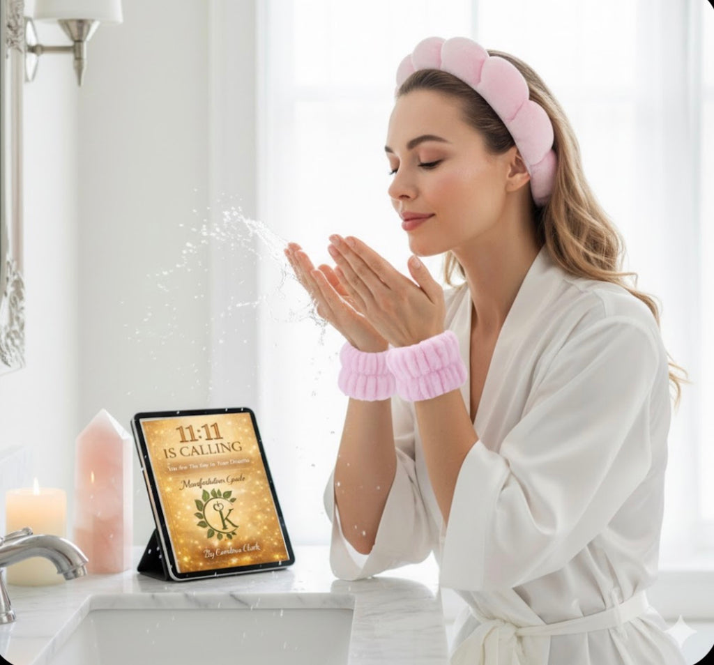 Cloud Glow Spa Set – Plush Headband & Wristband Ritual Kit