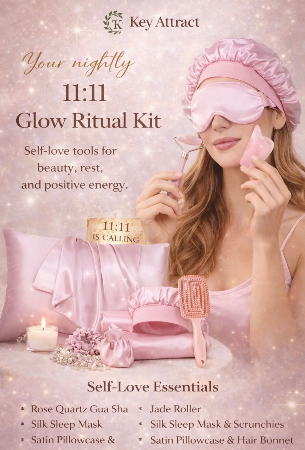 ✨ 11:11 Glow Ritual Kit – Beauty Sleep & Self-Care Essentials