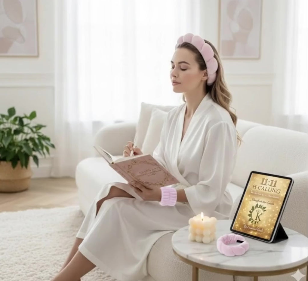 Cloud Glow Spa Set – Plush Headband & Wristband Ritual Kit